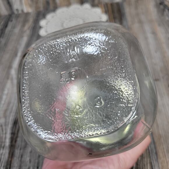 Vintage Small Hoosier Glass Canister, Square Pantry Jar, Hazel Atlas - Picture 4 of 6